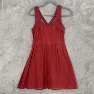 Ecote Urban Outfitters Dress Womens S Rust Unique Collar Straps Boho